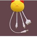 3 in 1 Multiple Adjustable USB Adapter Charging Cable Cat